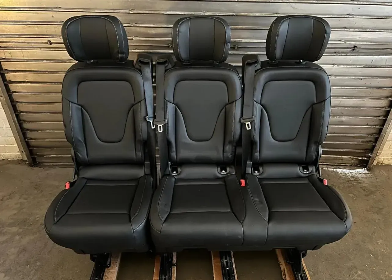 ORIGINAL Mercedes Benz W447/W448 V-Klasse/Vito 3er Sitzbank Kunstleder Schwarz - Bild 1