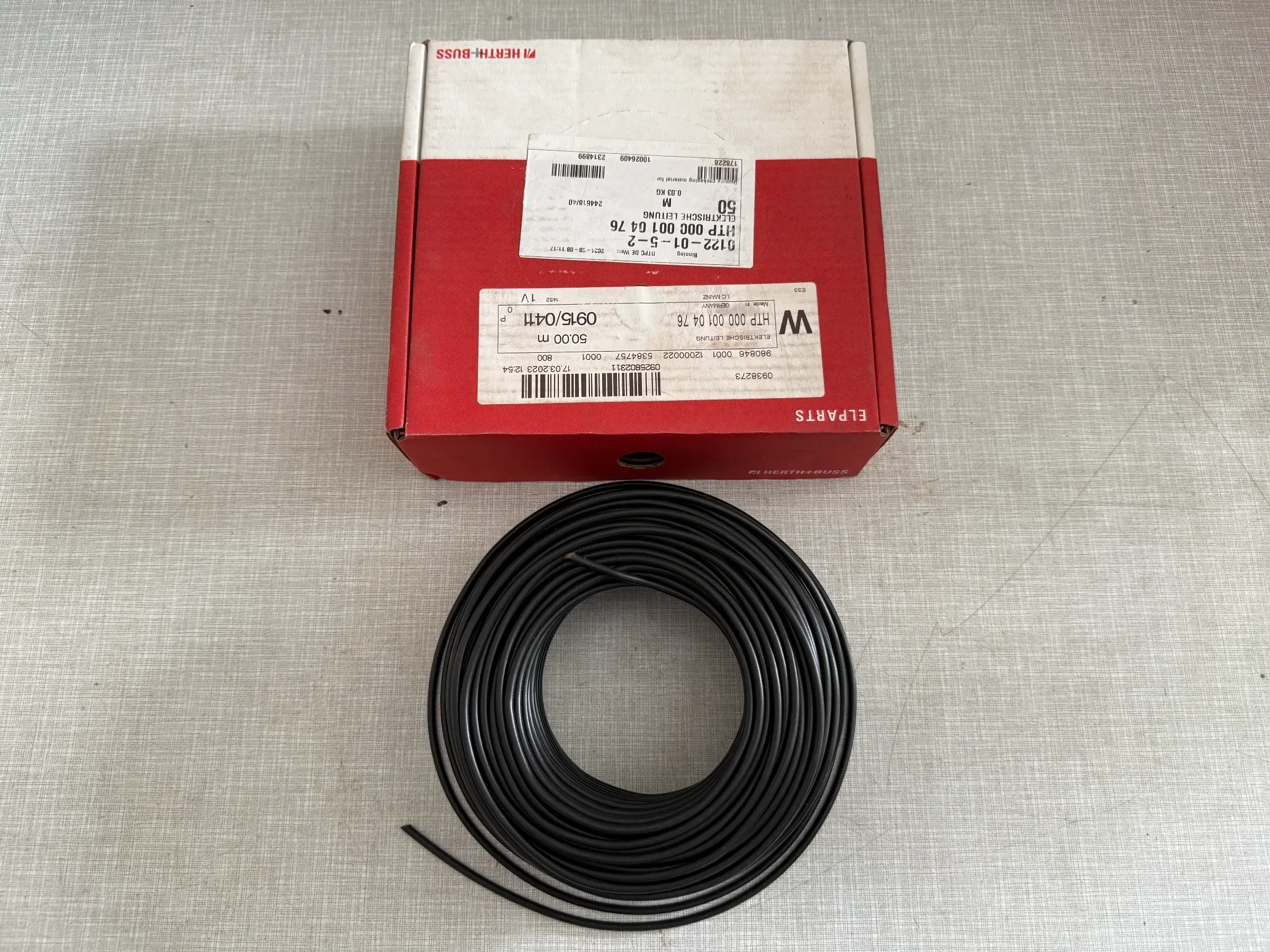Original Herth+Buss Fahrzeugteile GmbH & Co. KG Elektrokabel 50m 51275109000 NEU - Bild 1
