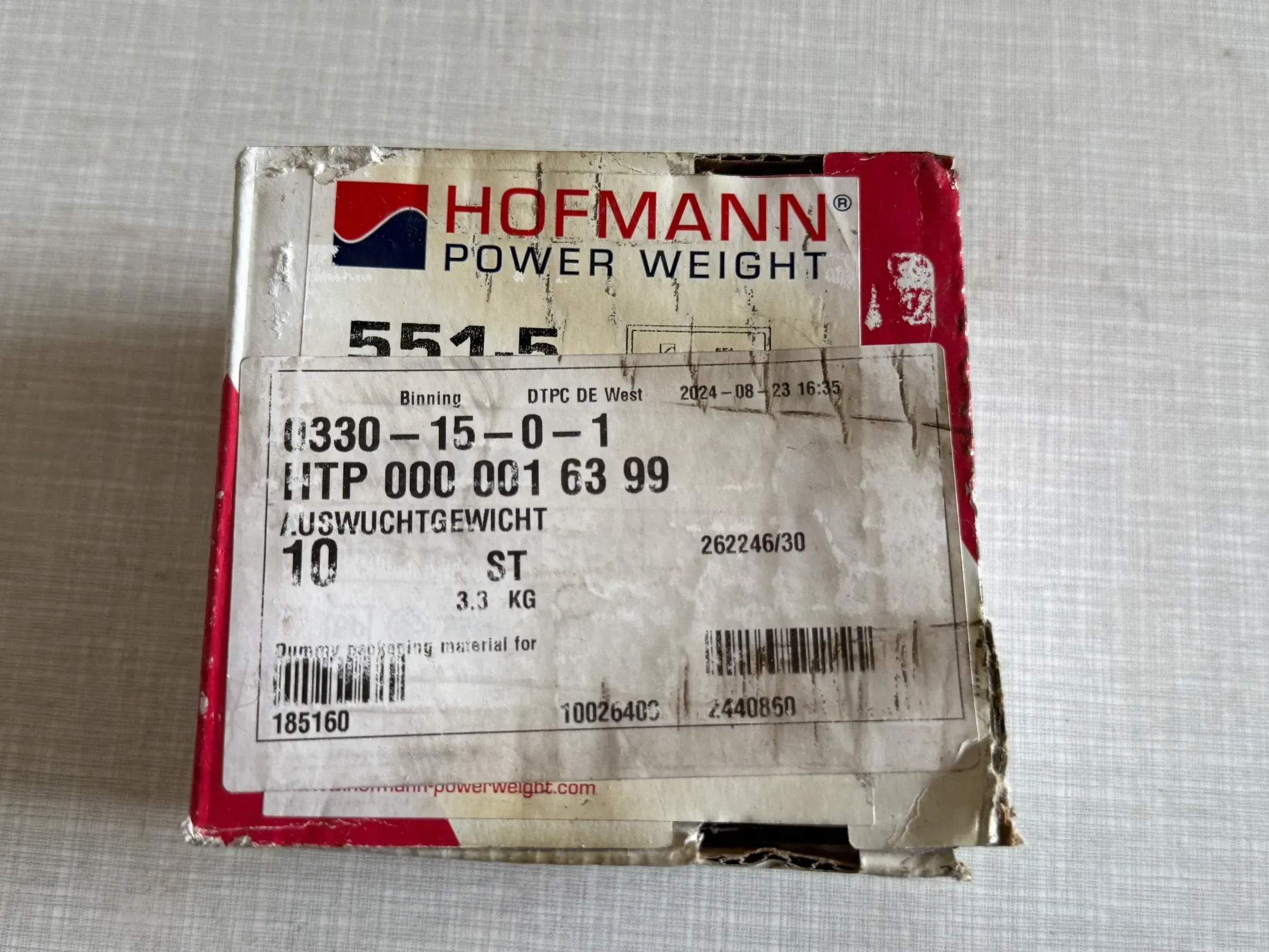 Original WEGMANN automotive GmbH Klebegewicht  Typ 551, 300g, Blei, Silber 10st - Bild 1