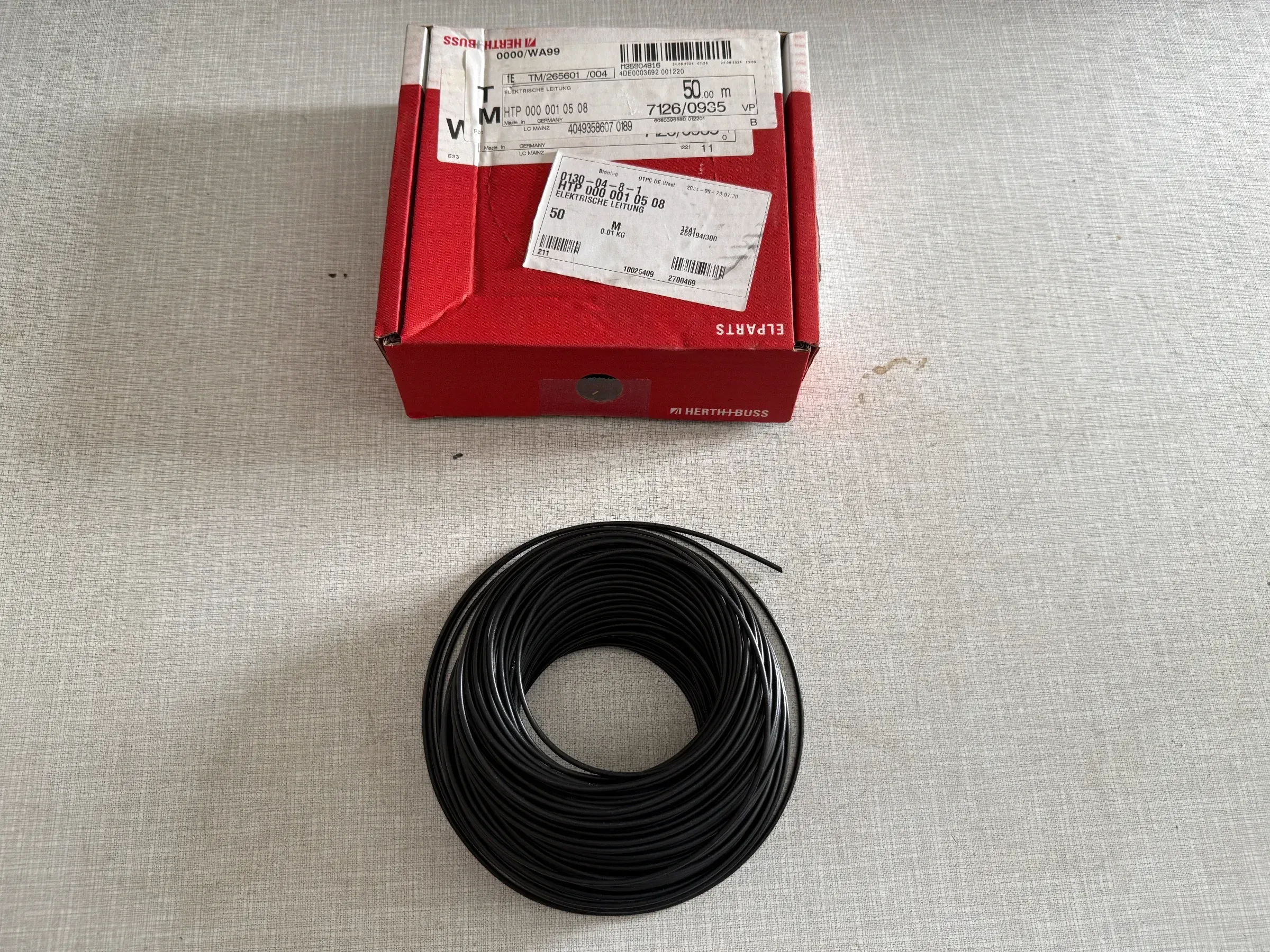 Original Herth+Buss Fahrzeugteile GmbH & Co. KG Elektrokabel 50m 51275106000 NEU - Bild 1