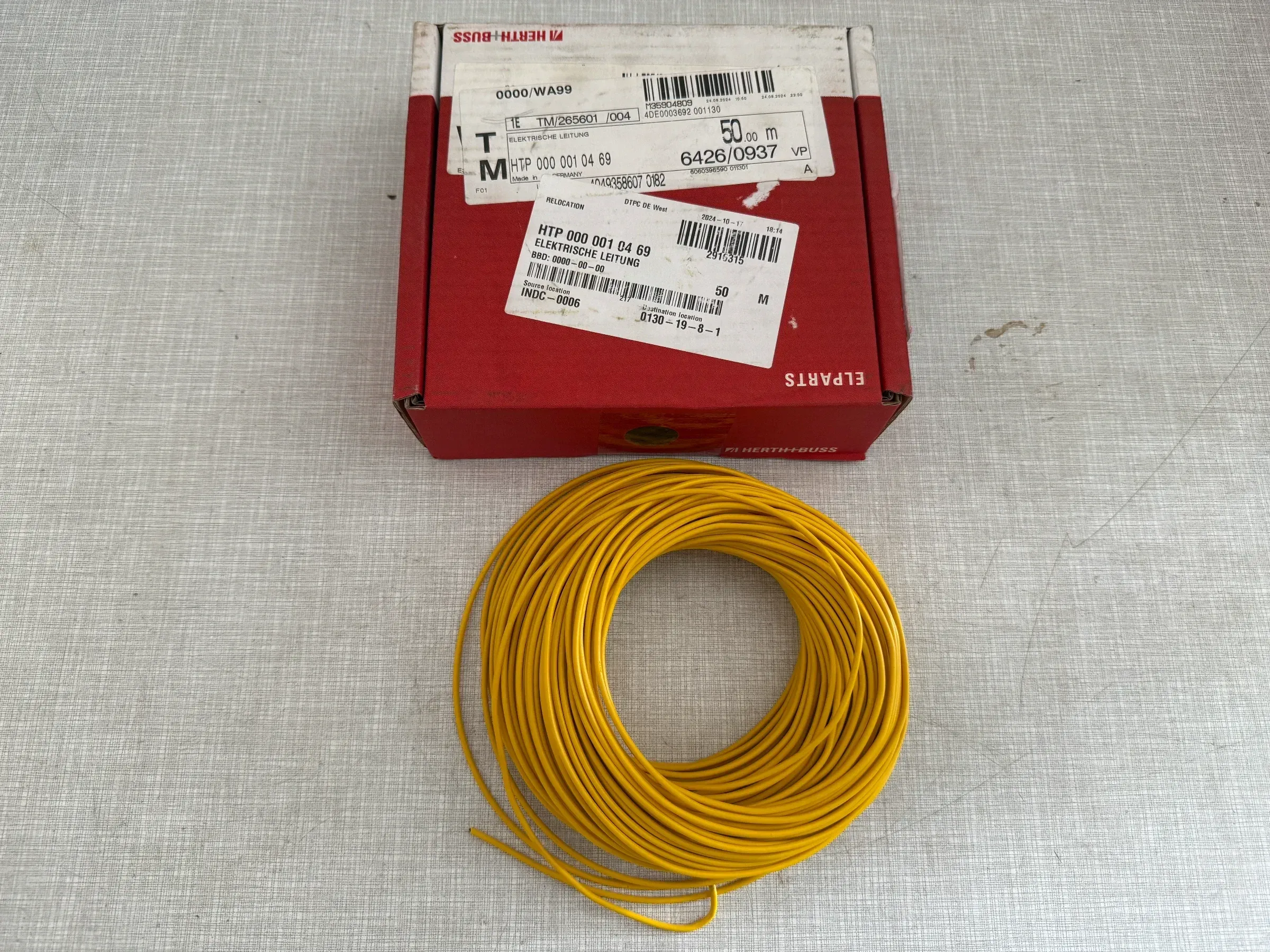 Original Herth+Buss Fahrzeugteile GmbH & Co. KG Elektrokabel 50m 51275106002 NEU - Bild 1