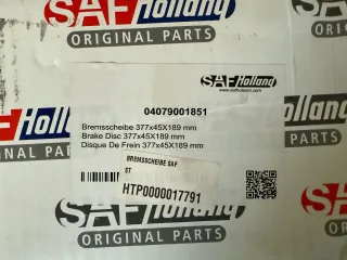 Original SAF Bremsscheibe Durchmesser 377 x 45 x 189 mm - 04079001851 NEU - Bild 5