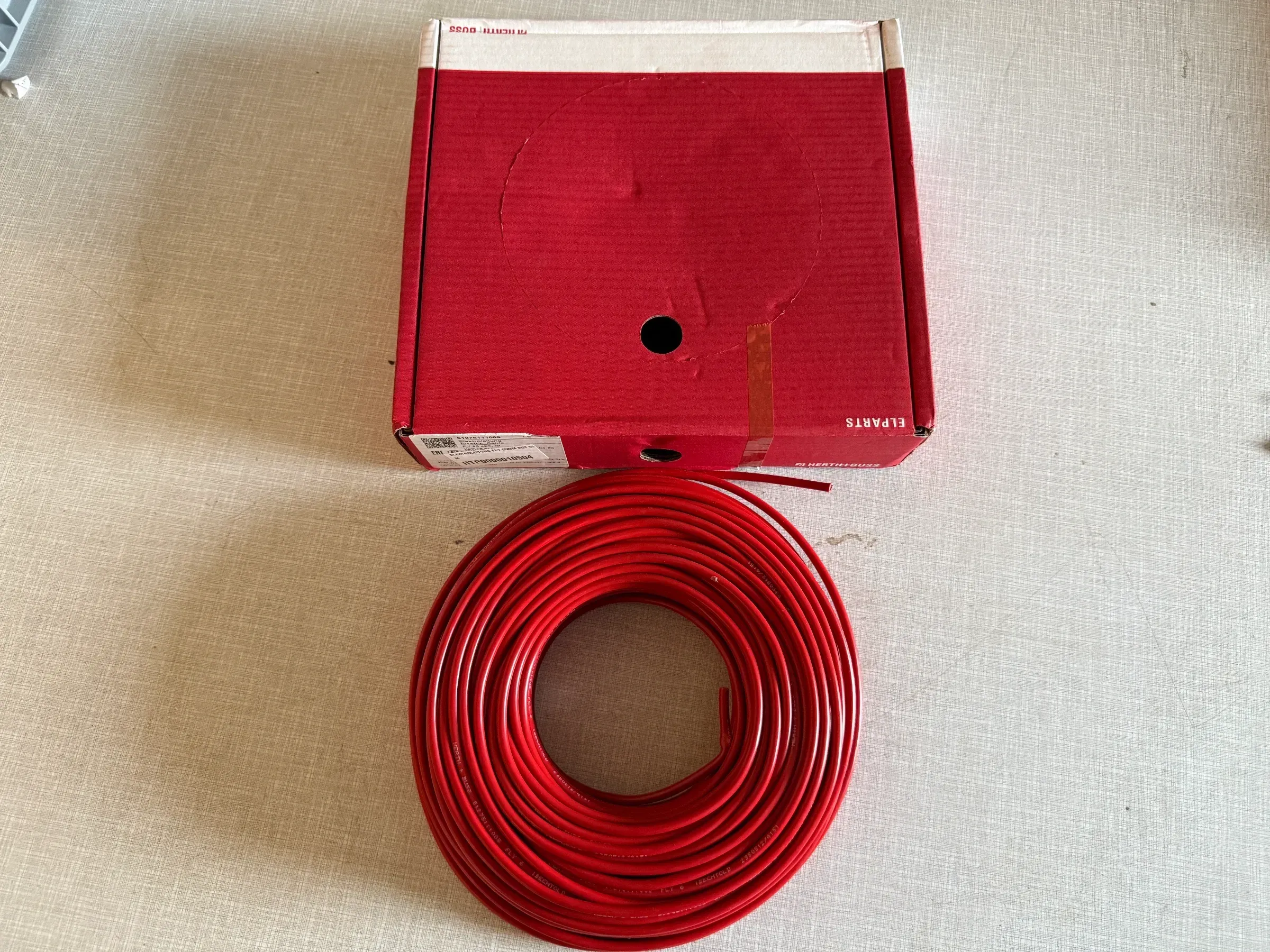 Herth+Buss Fahrzeugteile GmbH & Co. KG Elektrokabel 50m, Rot 51275111005 - Bild 1