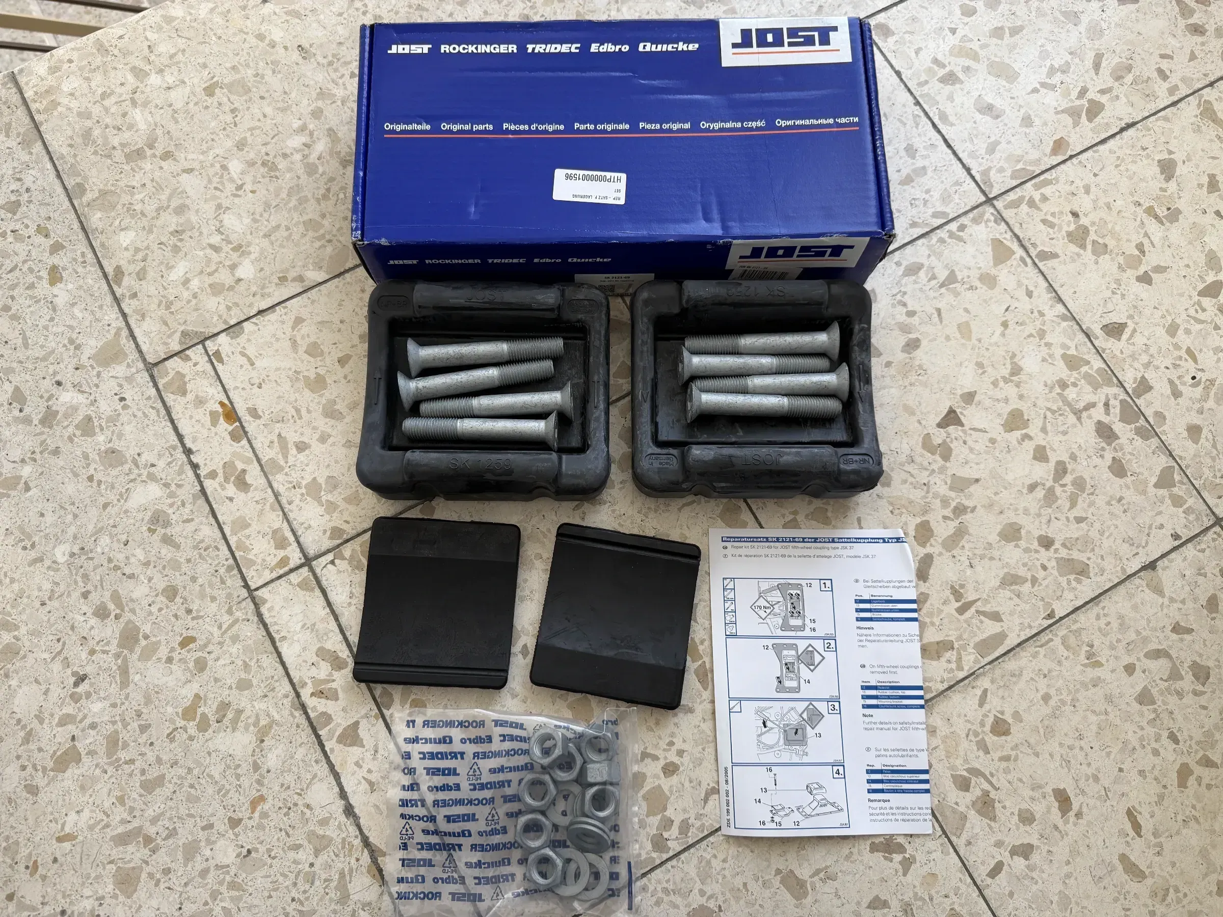 Original JOST Reparatursatz SATTELKUPPLUNG Lagerung - SK 2121-69 - SK212169 NEU - Bild 1
