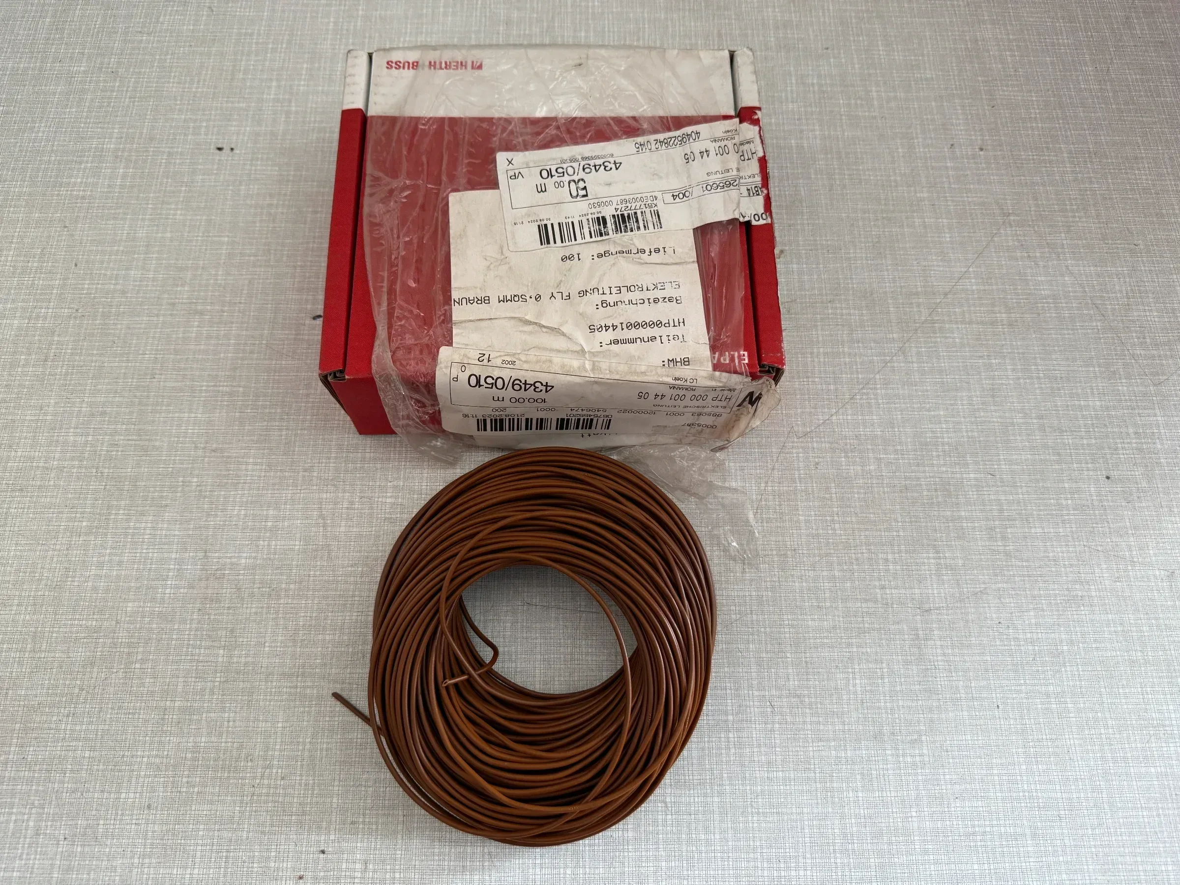 Original Herth+Buss Fahrzeugteile GmbH & Co. KG Elektrokabel 50m 51275105007 NEU - Bild 1
