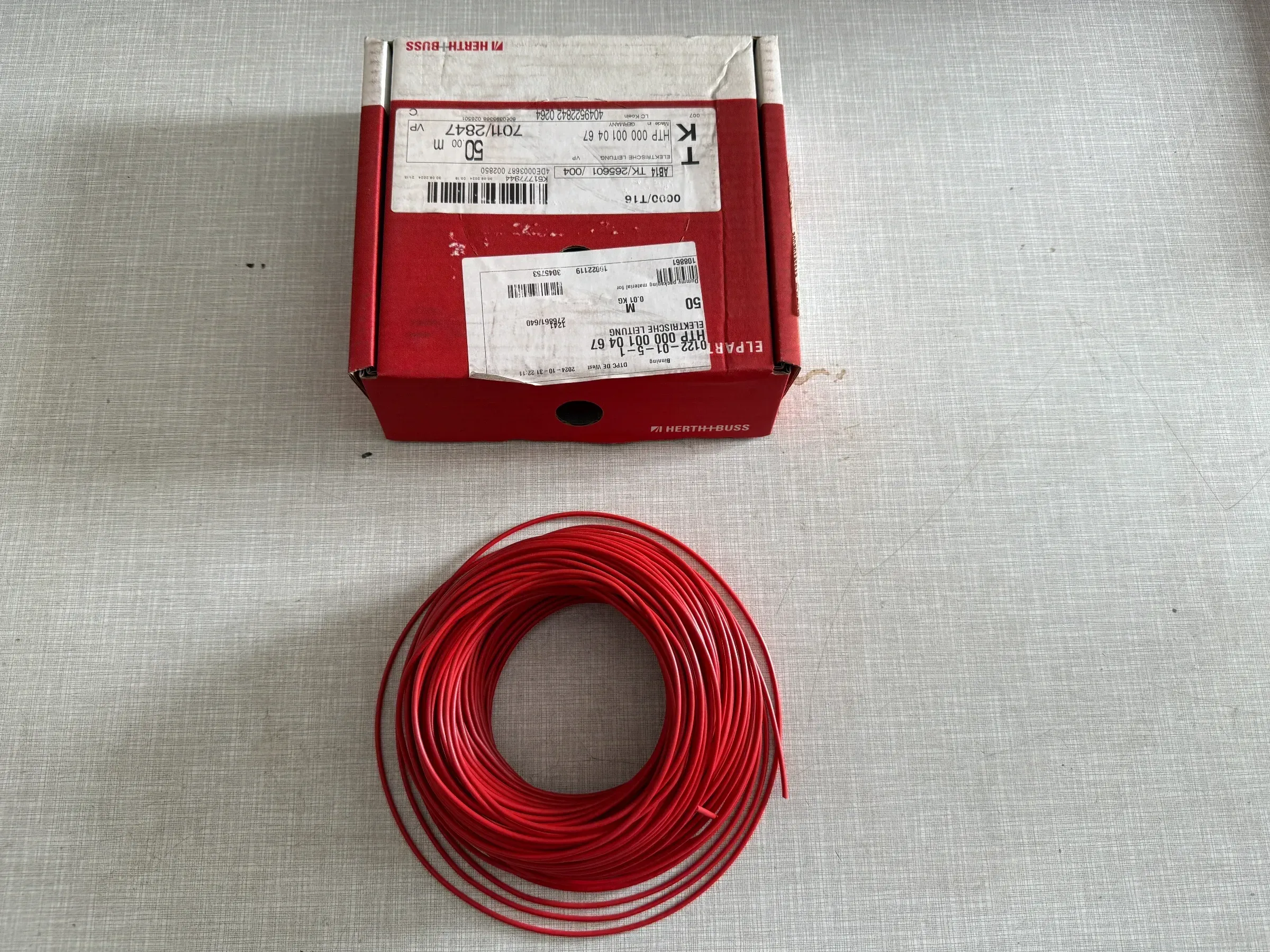 Original Herth+Buss Fahrzeugteile GmbH & Co. KG Elektrokabel 50m 51275106005 NEU - Bild 1