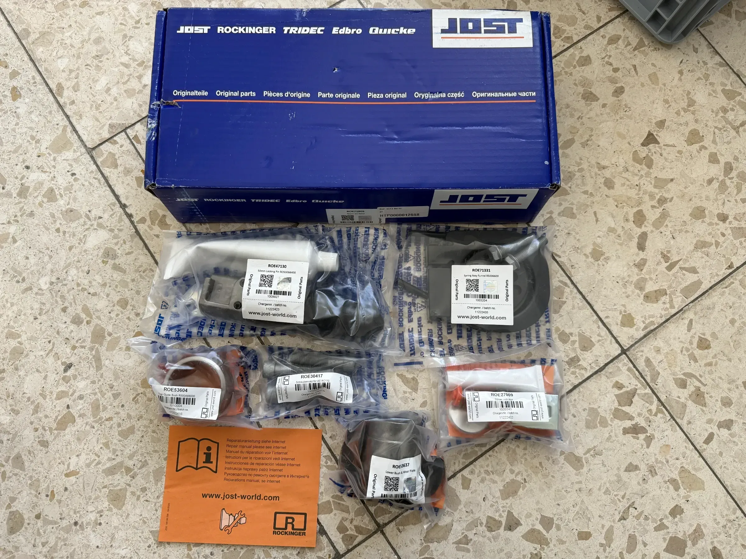 Original JOST ROCKINGER Reparatursatz für Baureihe RO 50 - ROE71805 NEU - Bild 1