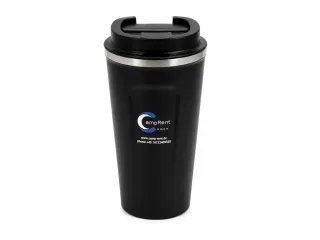 Thermobecher 500ml Edelstahl Isolierbecher Kaffeebecher To Go Camping Schwarz - Bild 2